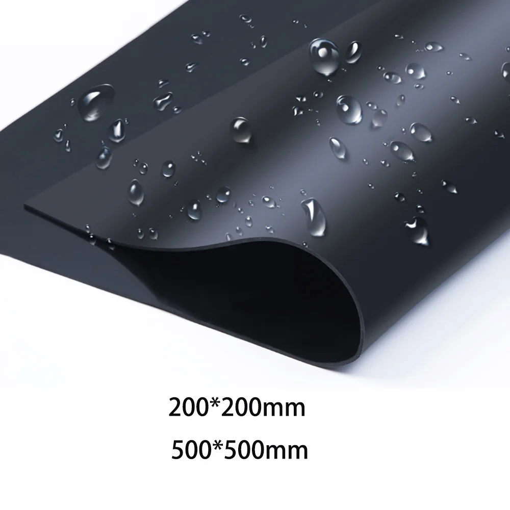 Replacement Black Rubber Insulation Sheet 200 500mm Square Anti Slip Abrasion Proof Machinery Instrument Anti Vibration Base Pad