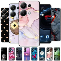 For Poco M6 Pro 4G Case Poco M6 4G Cover Silicone Soft Marble Bumper Coque for Xiaomi Poco F6 Redmi Turbo 3 5G Protective Fundas