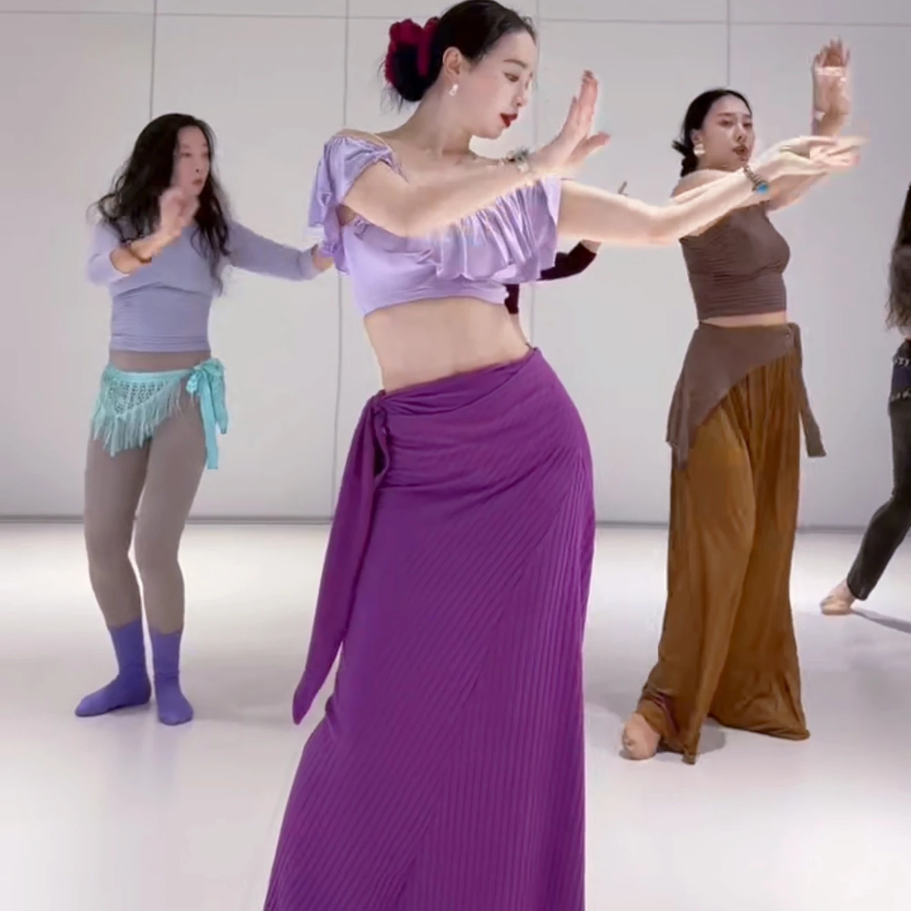 جديد الراقية أنيقة أداء الرقص الشرقي زي مجموعة الكبار الإناث الرقص الشرقي مثير مزاجه ممارسة الملابس #2