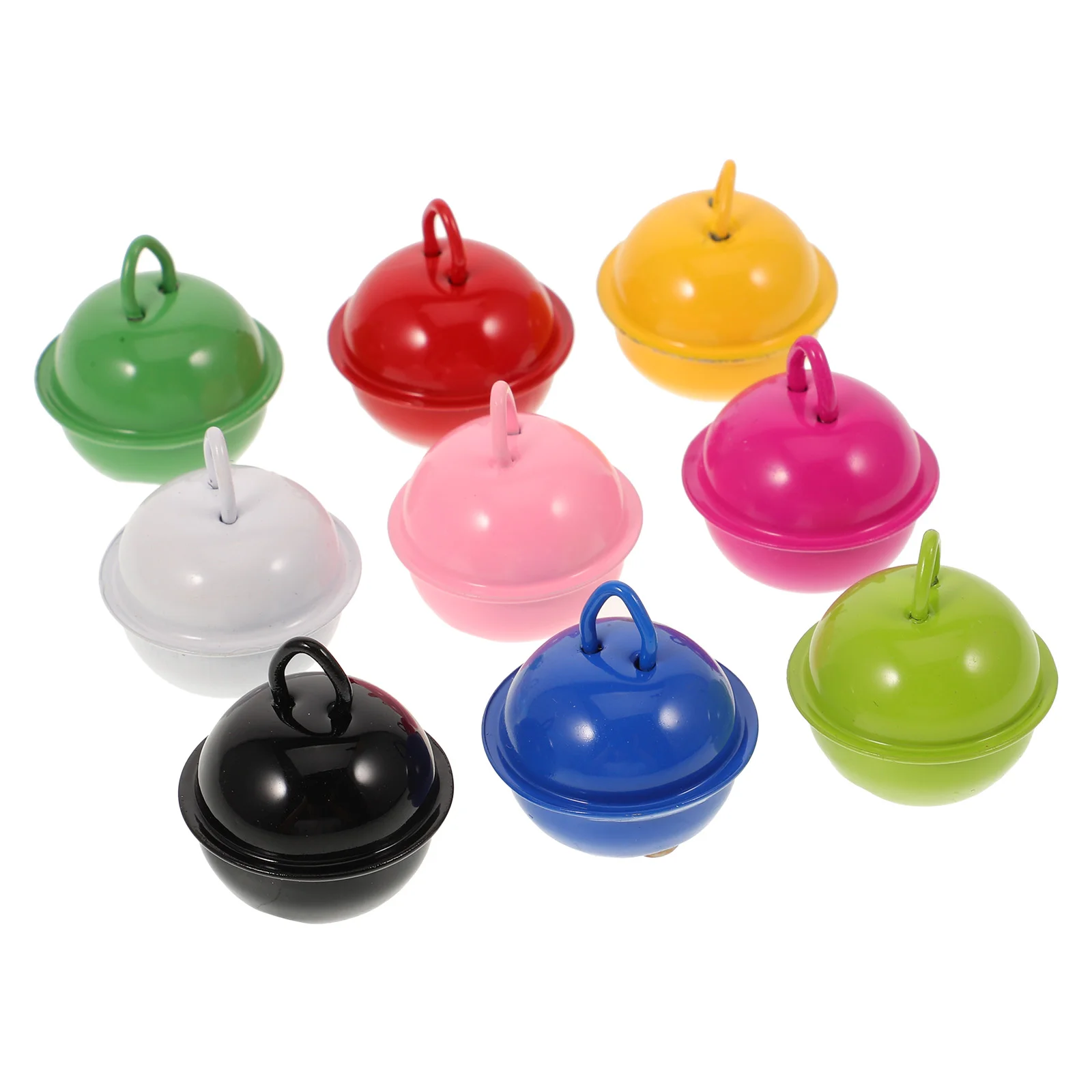 50 pz Colore Misto 22mm Dimensioni Colorato Verniciato Jingle Bell Metallo Rotondo Mini Campane Ornamenti Gioielli Decorazioni Di Natale Uso Pendenti f