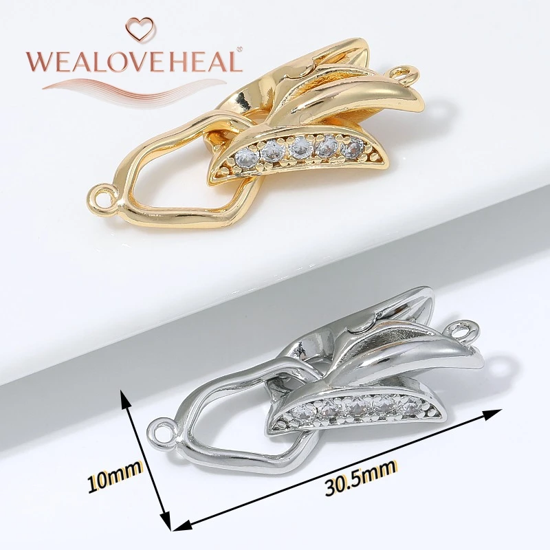 armband verschluss, 1 Stück 18K vergoldeter Messing-Perlenkapselverschluss, mit Zirkonia besetzter Druckknopfverschluss mit Endösen für Perlenarbeiten und DIY-Schmuckzubehör – Detail 16