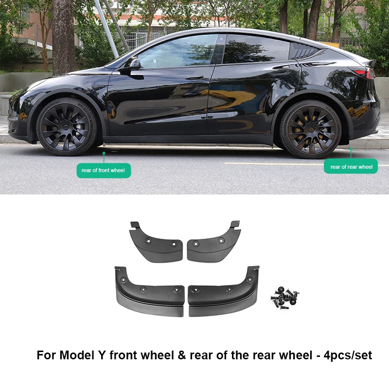 Spatlappen Voor Tesla Model 3 Model Y Auto Spatbord Modificatie Accessoires Spatten Beschermers Modder Auto Spatbord Voor Tesla Tuning