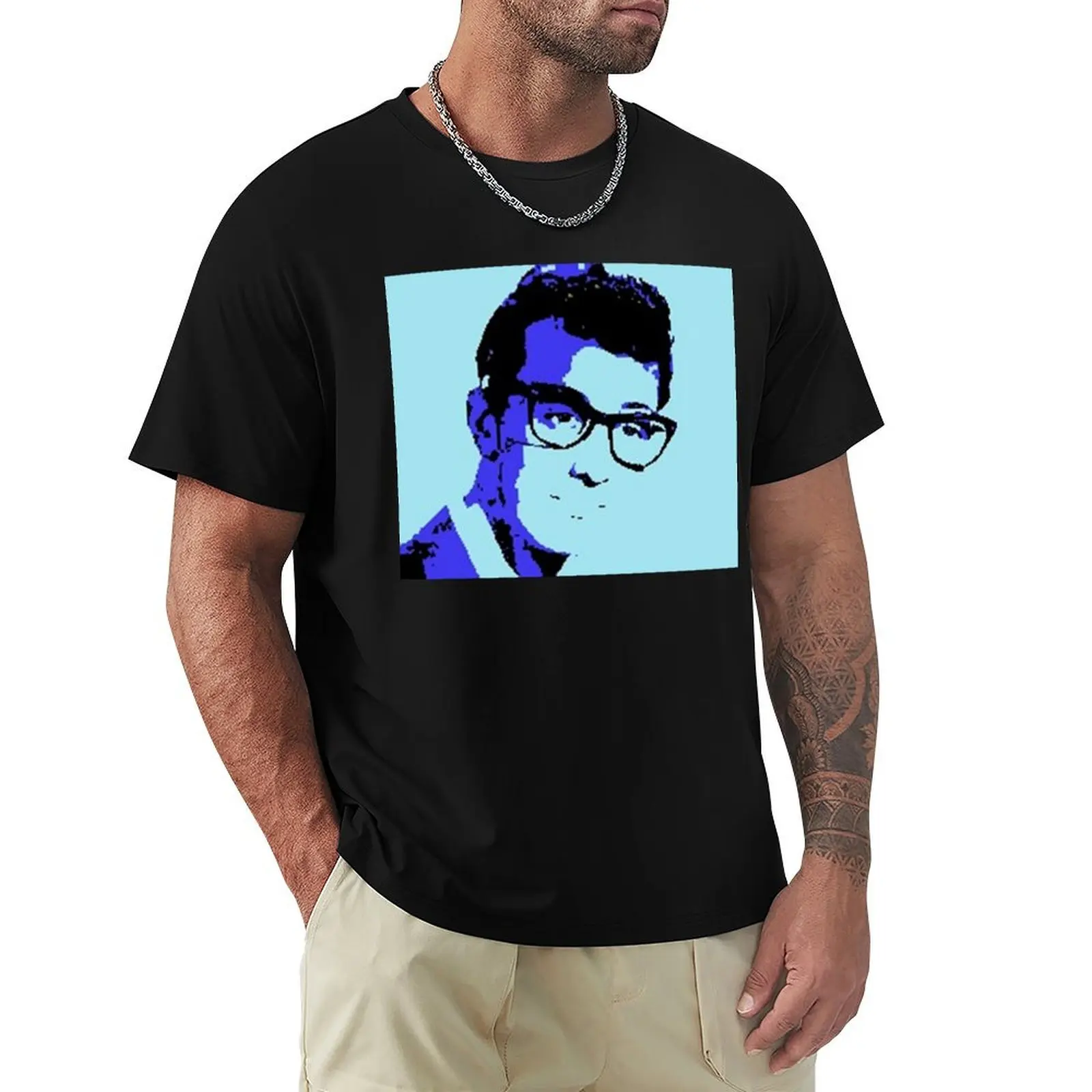 buddy holly T-Shirt Comfortable Basic Crew Neck Tee