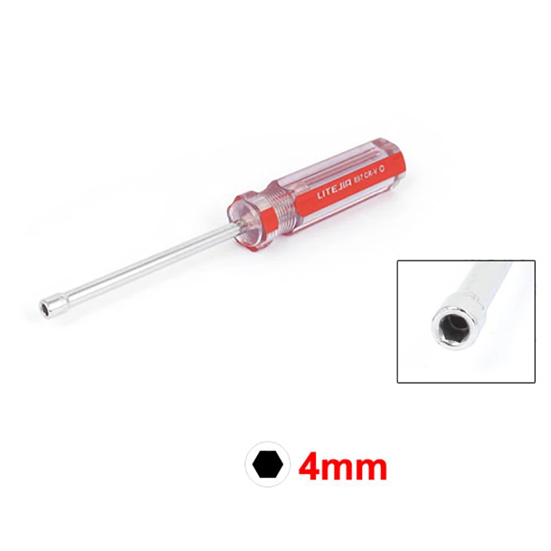 UXCELL 1Pcs 4mm Tip Hex Socket Screwdriver CR-V Hexagonal Socket Wrench Nut Driver Hand Tool 180mm Length