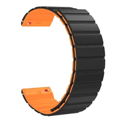 16mm 18mm 20mm 22mm Silicone Magnetic Rubber Watch Strap Band For Smart Sport Watch Connected Bracelet Man Watchband Watchstrap