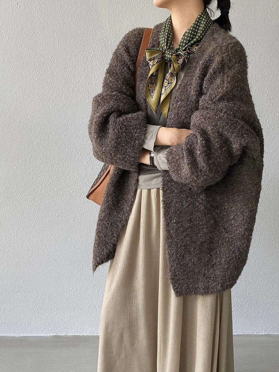 

Осеннее ленивое ветровое пальто 202, мягкая и нежная женская блузка