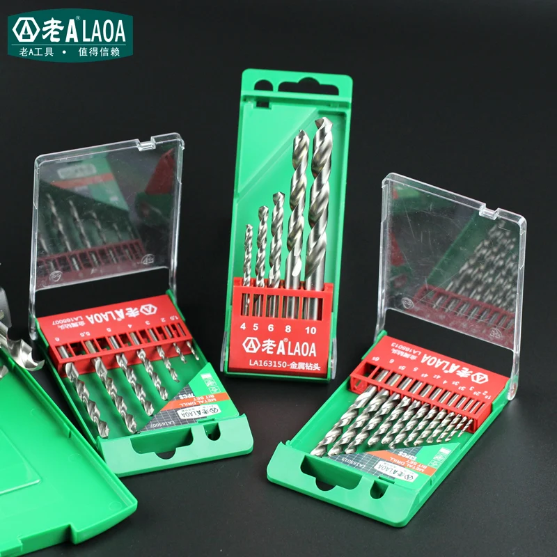 LAOA New Arrival Auger bit Sets 6543 High-speed steel Metal drill Stainless steel drill bit