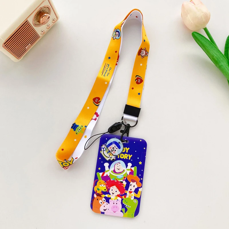 Disney Speelgoed Verhaal Id Kaarthouder Lanyard Hanger Schattige Houtachtige Deur Badge Houder Nek Riem Sleutelhanger Buzz Lightyear Credential Cadeau