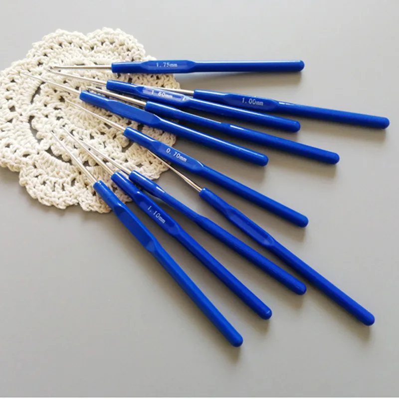 Crochet Hooks Set  Stitches Handle Knitting Needles Weaving Embroidery Handicraft Sewing Weave Tools Accessories 10pcs