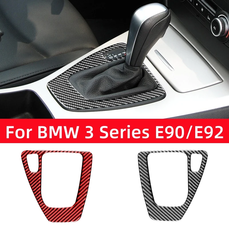 

For BMW 3 Series E90 E92 2005-2012 Car Accessories Carbon Fiber Interior Car Gear Control Panel Trim Cover Decoration Stickers