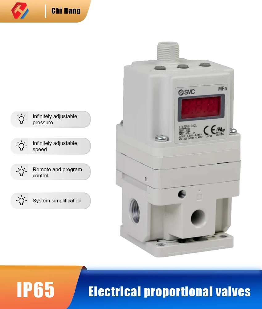 ITV Series SMC Proportional Valve,Electrical Pressure Regulator for Laser Cutter,Industrial Automation Pneumatic Control Valve