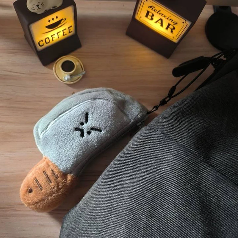 Headphone Bag Fun And Creative Kitchen Knife Plush Coin Purse Small Knife Doll Pendant Storage Bag Small Gift 1PC