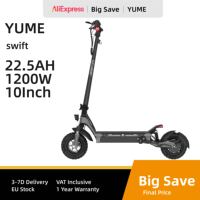 EU YUME Swift 1200W New City Electric Scooter 48V-22.5AH Max Speed 60KM/H Max Cruising Range 75KM Warranty NFC Unlock Escooter