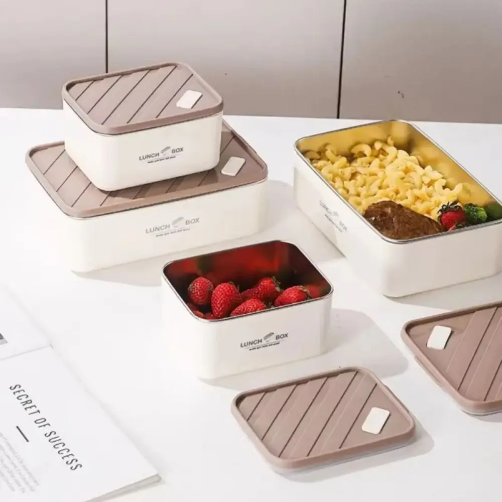 المحمولة 600 مللي معزول علب الاغذية انفصال الميكروويف تخزين المواد الغذائية الحاويات سعة كبيرة مع مقبض صندوق طعام المدرسة #2
