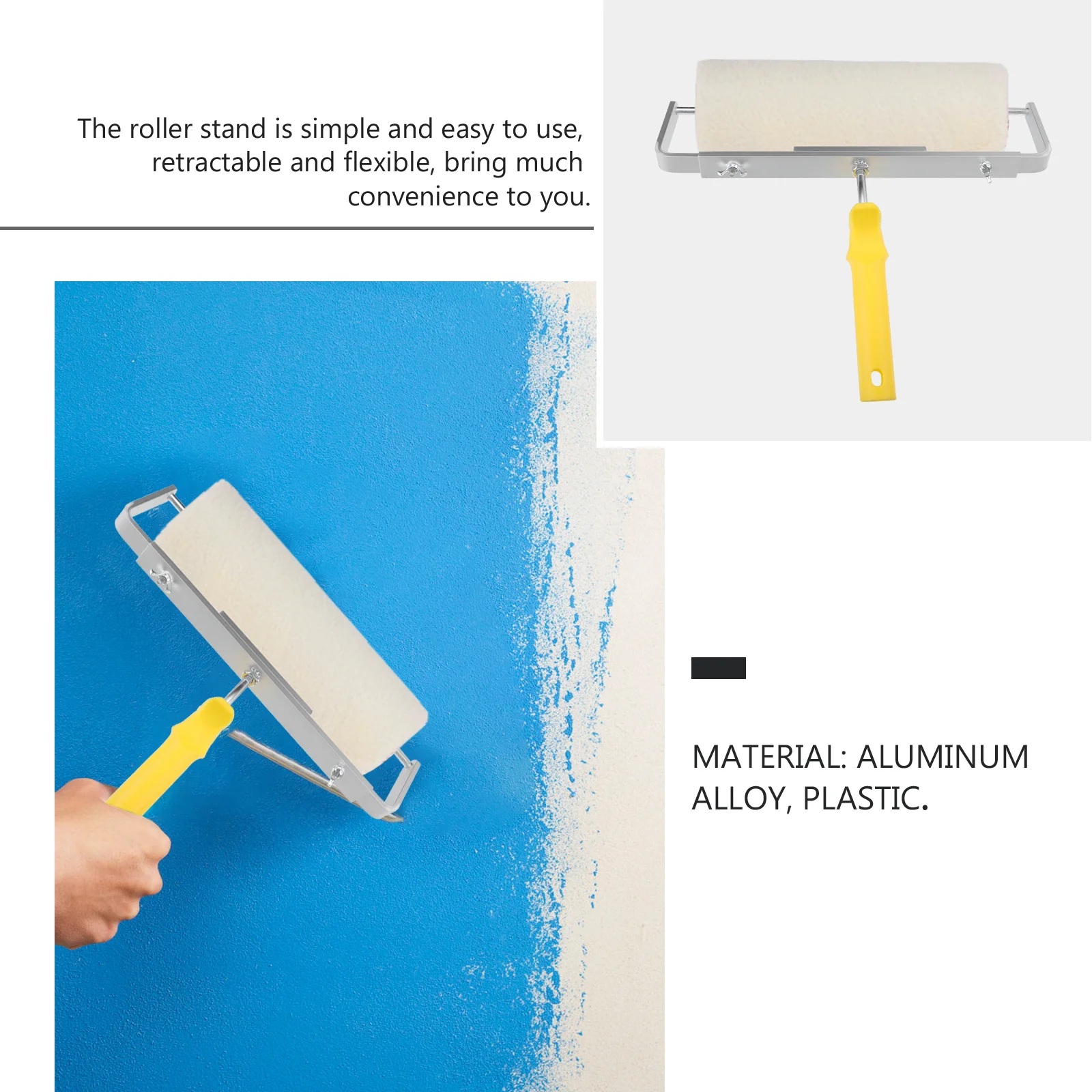 

Brush Rack Aluminum Alloy Stand Retractable Flexible Shelf Durable Latex Paint Tool Roller Brush Stand Retractable Roller Shelf