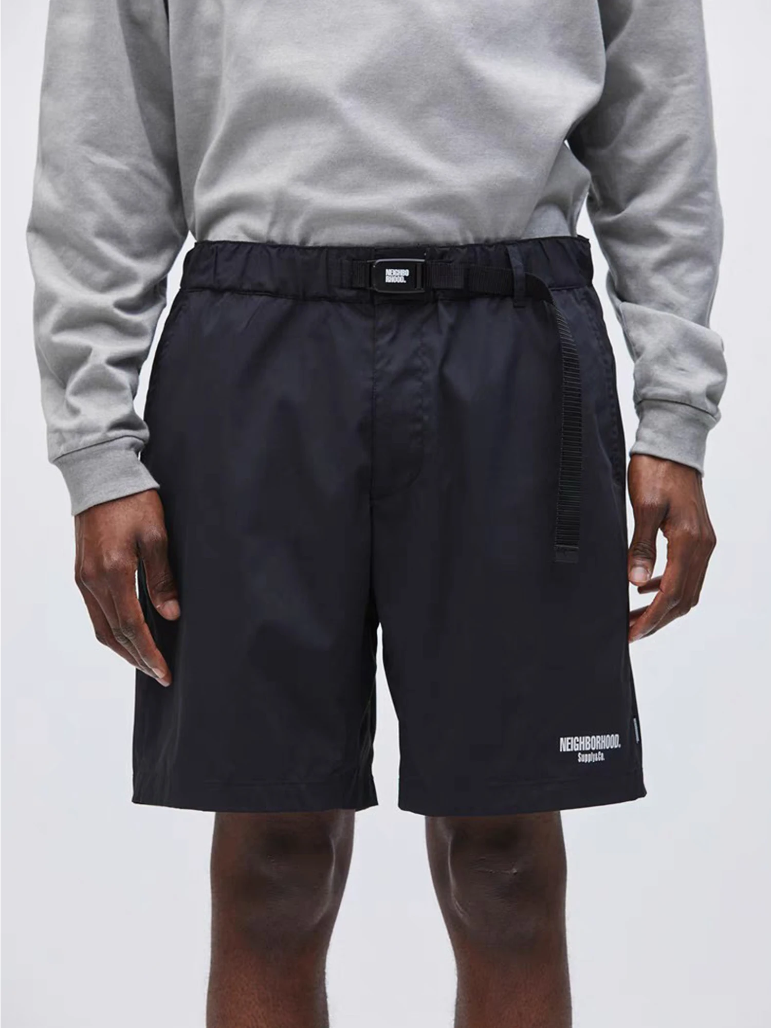 

Japanese Sle Casual Outdoor Qui Dry Five-Point Belted orts Loose Fit Straight Leg Pants for Young Men Daily Wear Summer...