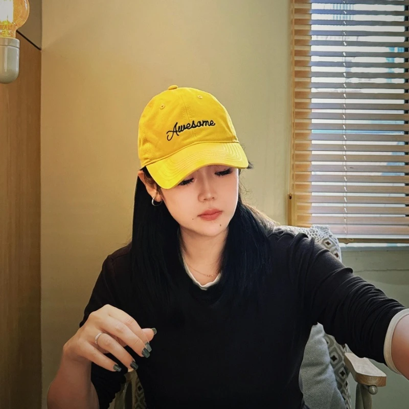 الكورية الرجعية قبعة بيسبول المرأة الخريف الشتاء تنوعا Ins الشارع إلكتروني قبعات مطرزة الصيف زوجين الرجال جودة عالية #5