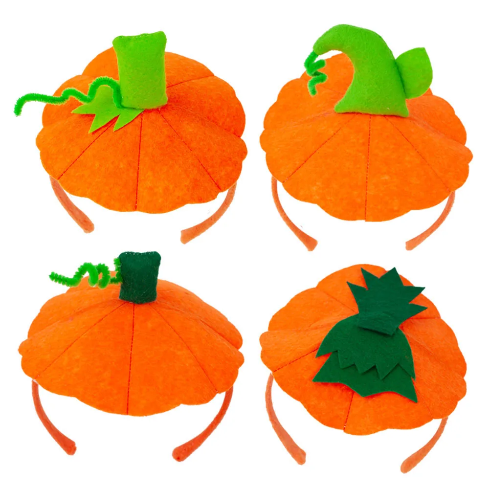 Children Halloween Pumpkin Headgear Pumpkin Top Hat Clothing Accessories Party Pumpkin Headband Performance Props