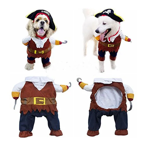 

Fashionable Pirate Suit For Cats Dogs Cool Dirt Resistant Party Festival Wear, M Size, Costume Dress, Dog Cloth, Apparel, Pet