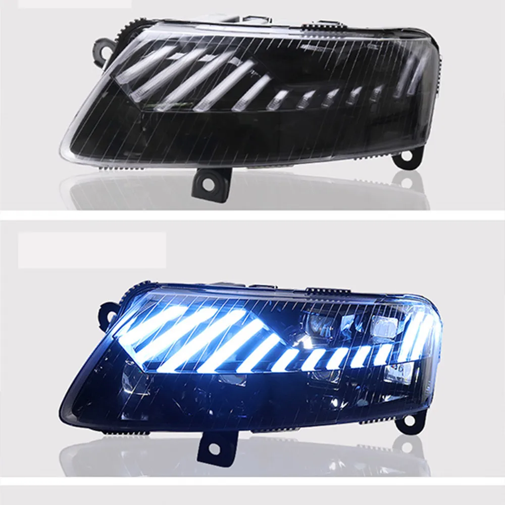 

Car Accessories For Audi A6L Headlight 2005-2011 Head Lamp Daytime Tunning Lights Dynamic Turn Signal LED Lens 5.