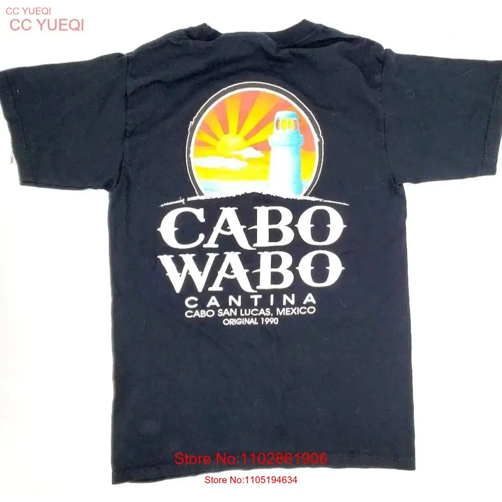Cabo Wabo Cantina T Shirt San Lucas Mexico Black Multi Yazbek Women S New vintage Washed Versatile designer clothes Soft homme