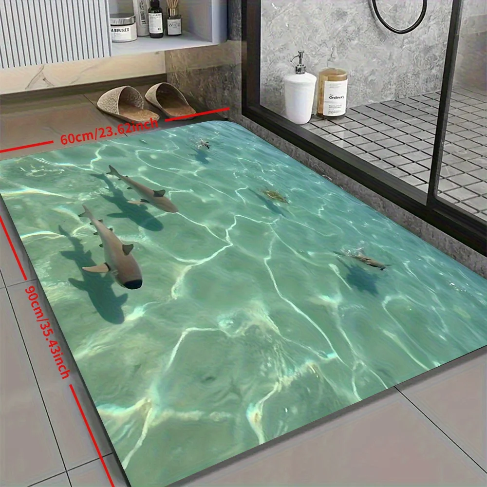 2D Koi Fish Pond Area Rug Realistic Chinese Carp Lotus Leaf Carpet For Living Room Luxury Soft Bedroom Non-Slip Large Floor Mat
