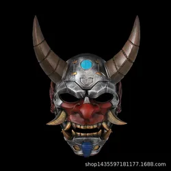 New Mechanical Prajna Tattoo Cosplay Mask Halloween Japanese Prajna Samurai Mask Halloween Collective Decorative Scary Helmet