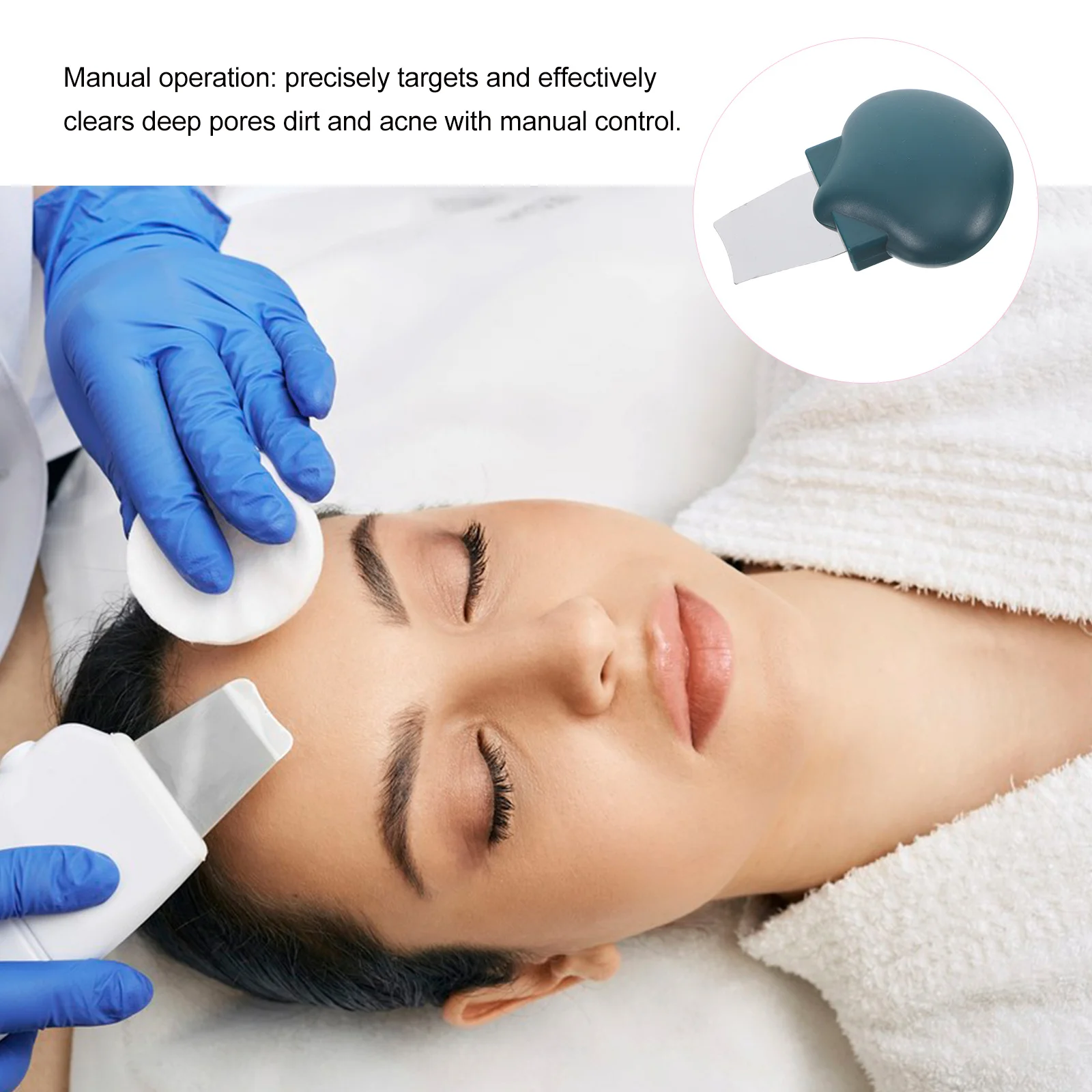 เครื่องมือทำความสะอาดรูขุมขนบนใบหน้าและจมูกแบบพกพา ทำจากสแตนเลส ใช้ขูดผิว กำจัดสิ่งสกปรกและเซลล์ผิวที่ตายแล้ว