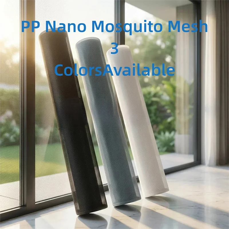 DIY Fensternetz Moskitonetz Fenster-Insektenschutz PP Nano-Mesh Einfach zu Installierendes Insektenschutzgitter für Balkon Garten-Netzgewebe