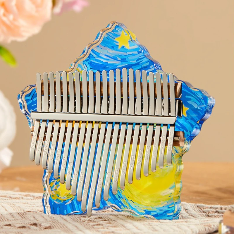Acrylic Kalimba Children Meditation Professional Kalimba Adults Practice Transparent Thumbs Piano Portable Keyboard Instruments