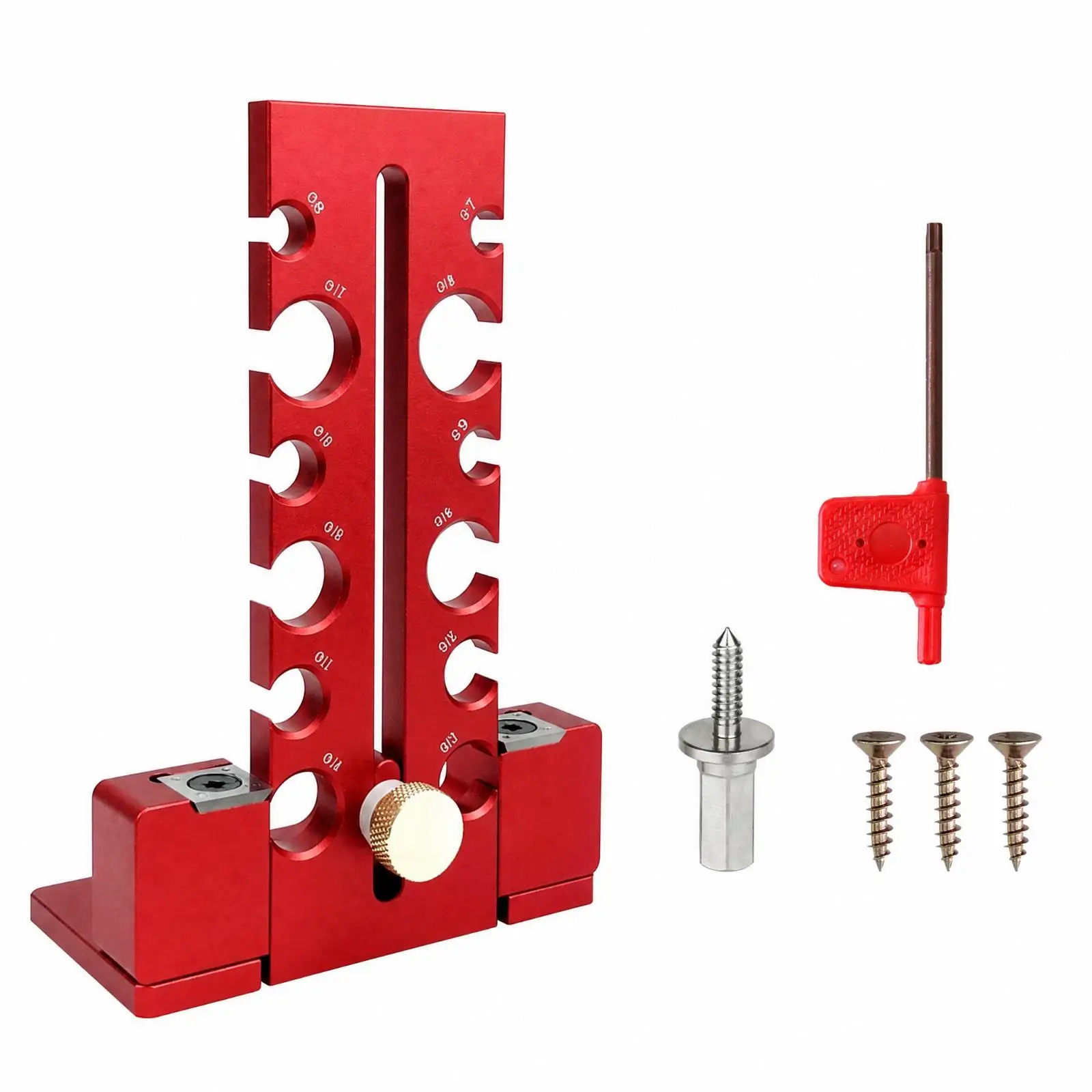 Woodworking Dowel Jig Electric Drill Assisted Round Bar Shaper with Cutting Edges and Knurled Adjustment Knob