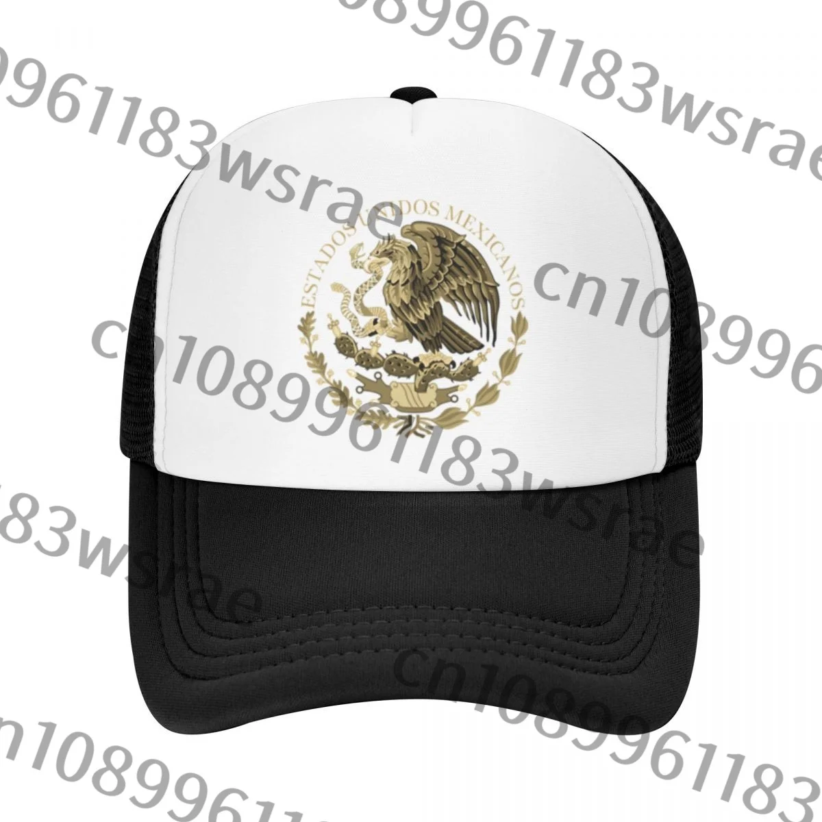 Mexican Flag Seal In Sepia Tones A Baseball Caps Trucker Hats