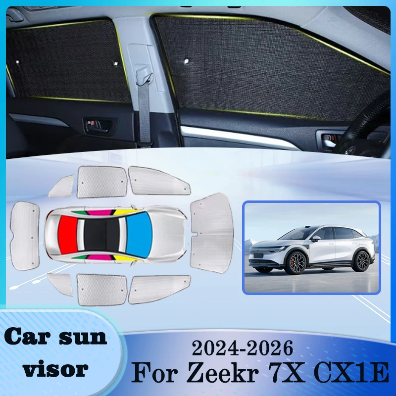 

Car Sunshade For Zeekr 7X CX1E 2024 2025 2026 Windshield Visor Window Solar Anti-UV Sun Protection Auto Interior Car Accessories