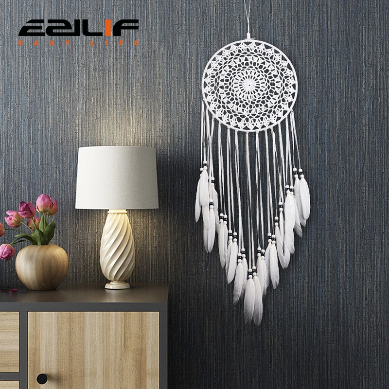 Atrapasueños para decoración de habitación de niños grandes, decoración nórdica para niña, decoración de estilo nórdico para el hogar, campanas de viento, atrapasueños