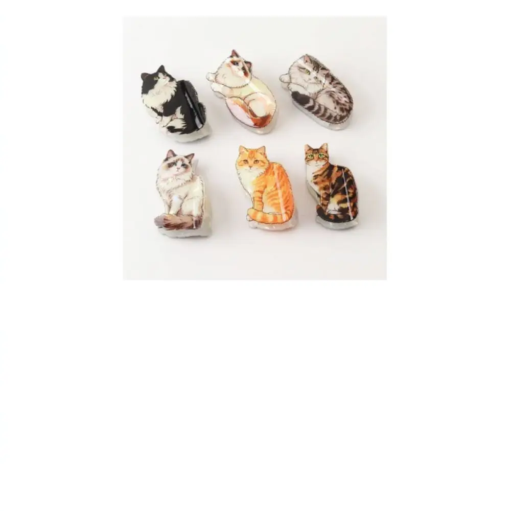 Creative Cat Shape Hair Claw For Women Cartoon PVC Animal Hair Barrettes Decorative Headwear For Daily Hair Styles