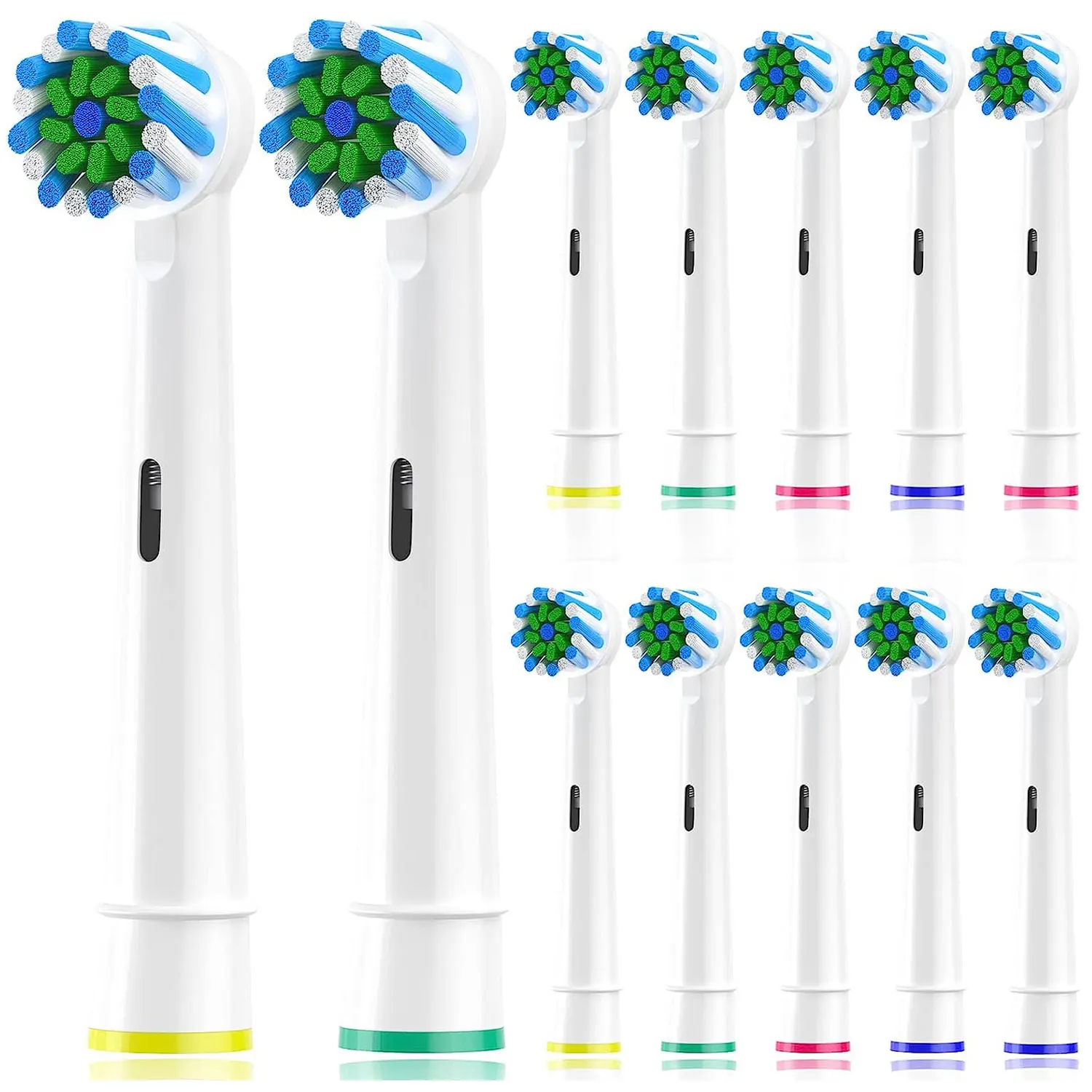 12pcs EB50 Cross Action Replacement Brush Heads For Oral B D12 D16 D100 3757 3709 pro3 pro1max electric toothbrush