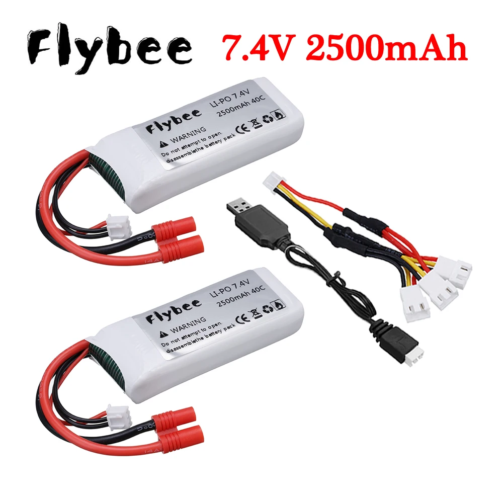 7.4V RC Drone Battery 7.4V 2500mah Lipo Batteries for Syma X8C X8W X8G X8 X8HC X8HG X8HW HQ899 T70CW RC Quadcopter Spare Parts