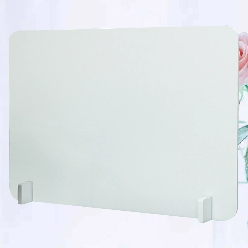 

40cmx40cm PVC Partition Board Spray Proof Guard Isolation Board for School Hotel Restaurant Safe Easy Install Round Edge