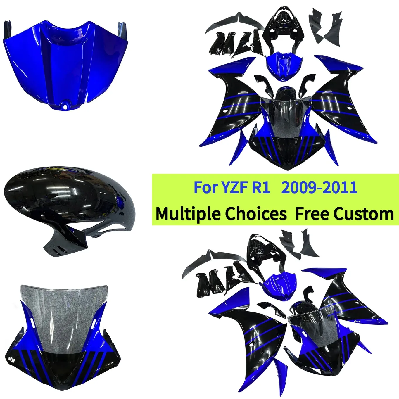 

Full Fairings Set For YAMAHA YZF-R1 2009 2010 2011 ABS Plastic Aftermarket Motorcycle Parts YZFR1 09 10 11