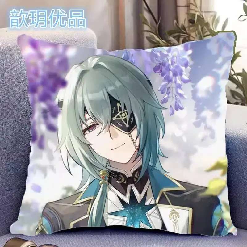 لعبة هونكاي: ستار السكك الحديدية تأثيري Anaxagoras مزدوجة الوجهين الكرتون 45 40 سنتيمتر 30 سنتيمتر المطبوعة المخدة وسادة الهدايا الأساسية