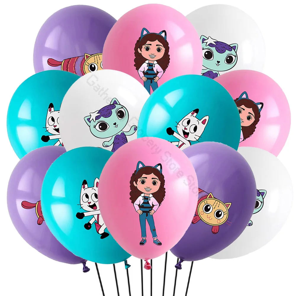 

Gabbyed Dollhouse Cartoon 12inch Latex Ballon Party Accessories Supplies Air Inflate Globos Event Toy Gift Home Party Decoration