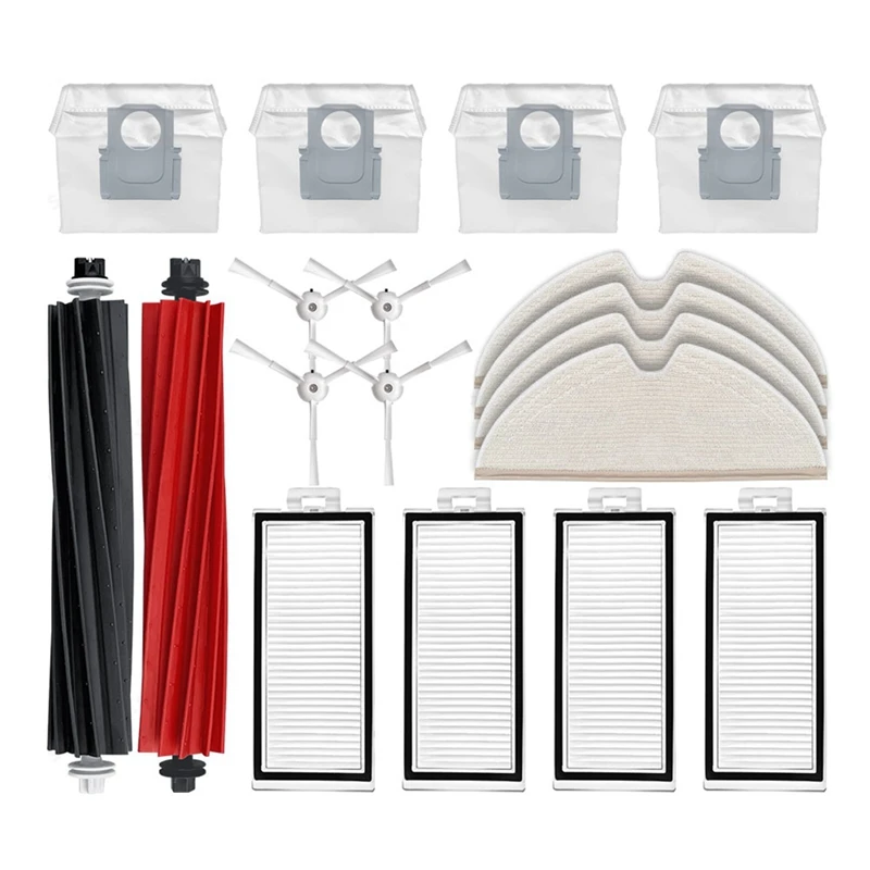 Запасные части для Roborock Q8 Max,Q8 Max +,Q5 Pro,Q5 Pro +, основная щетка, фильтр НЕРА, Швабра, тканевый мешок для пыли
