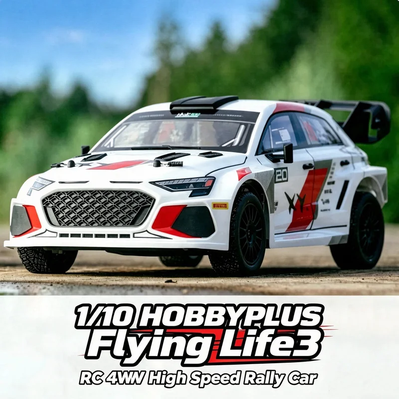 New 1/10 HOBBYPLUS Flying Life3 Remote Control Simulation Rally Drift Racing Car Electric RC 4WD High-speed Off-Road Model Toy