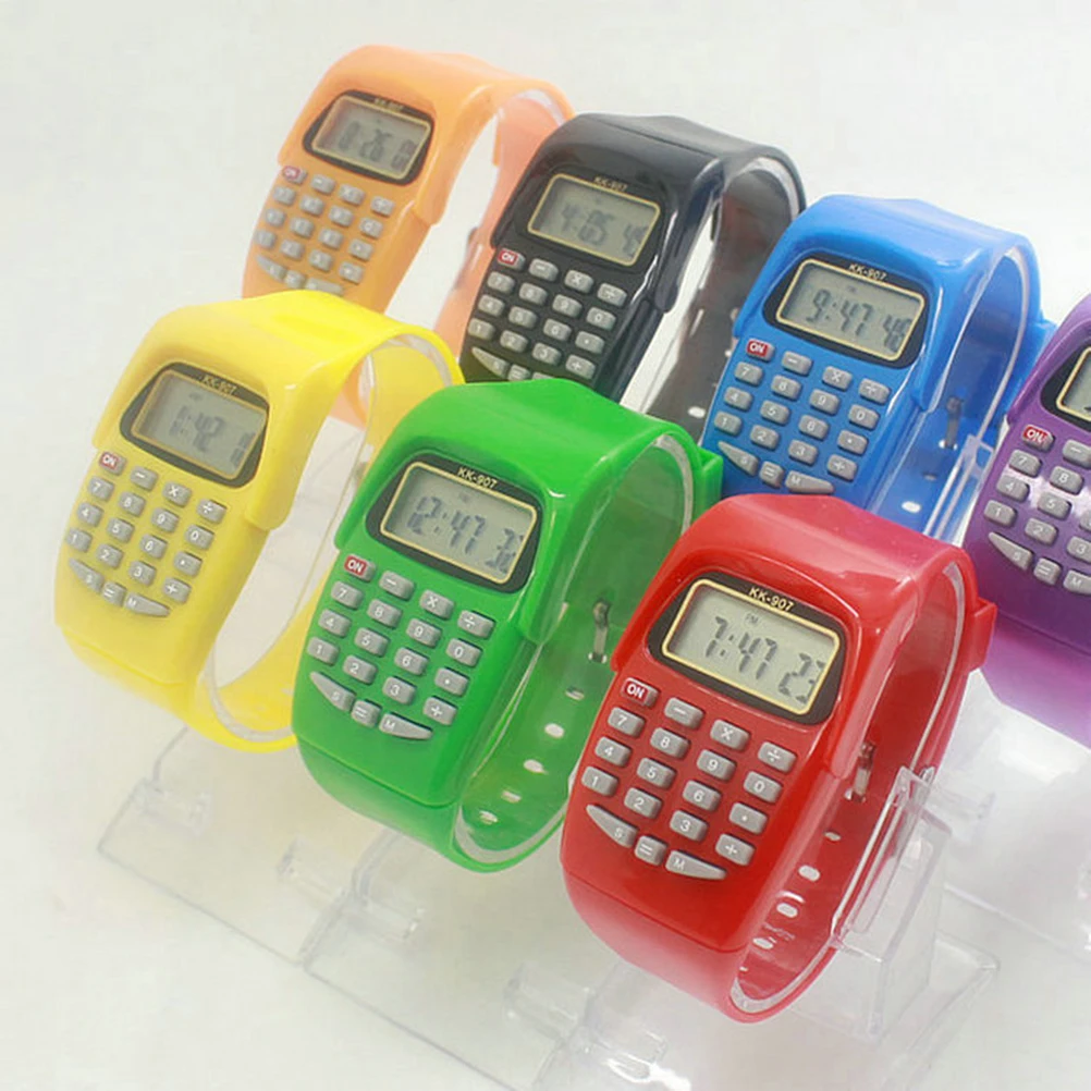 

Calculator Watch for Kids Children Calculator Wrist Watch Sports Waterproof Birthday Gift Toddler Problem Grasp Long