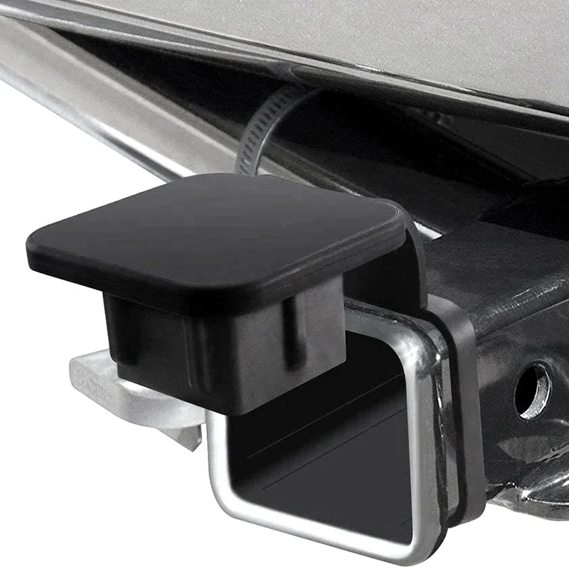 2 Inch 51mm Trailer Hitch Cover Plug Dust Plug Square Protective Cover Traction Cap Auto for Posche Toyota Ford Nissan Dodge
