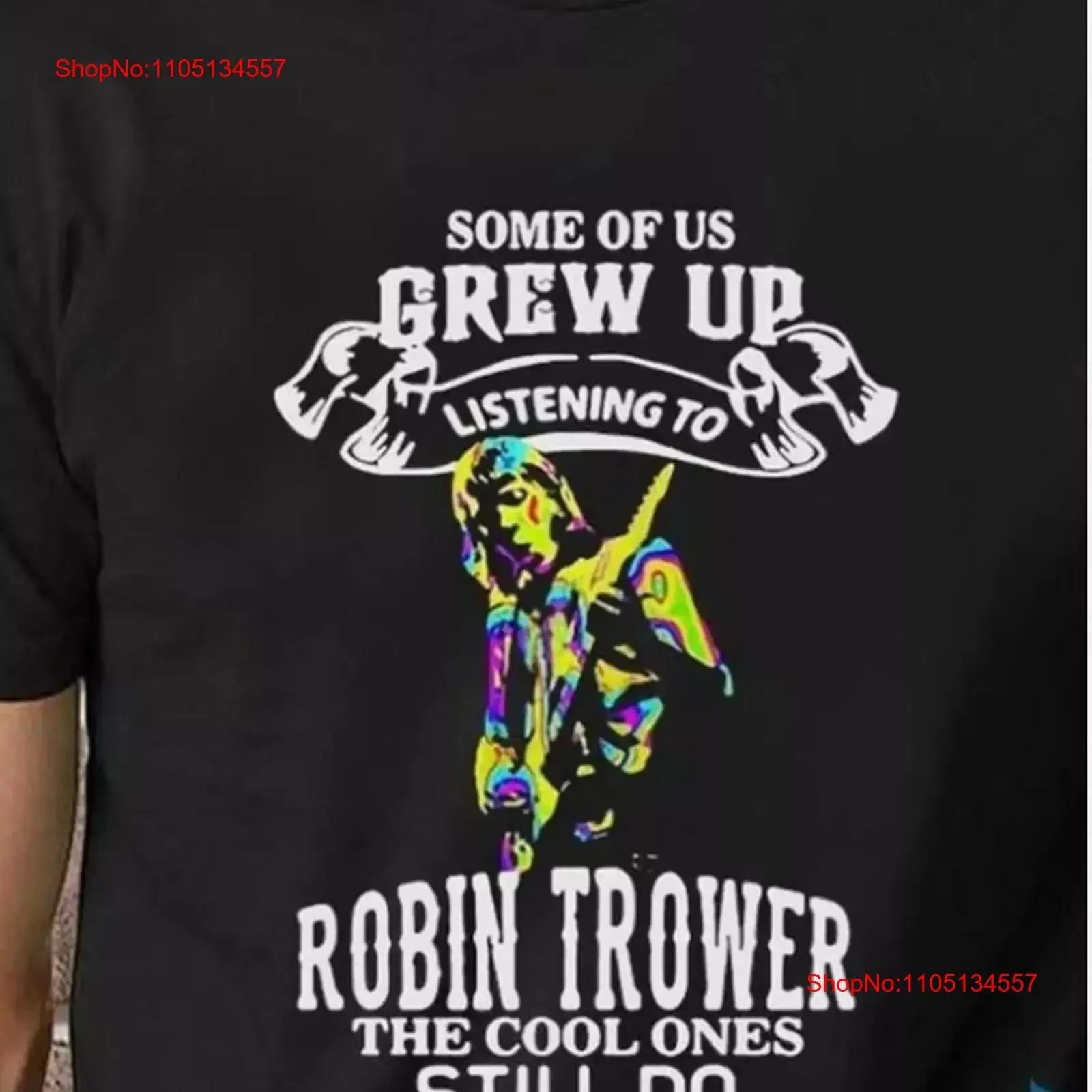Some of us listen to Robin Trower BLACK T shirt tee vintage Washed Top For Everyday Wear homme Casual Stretched Breathable
