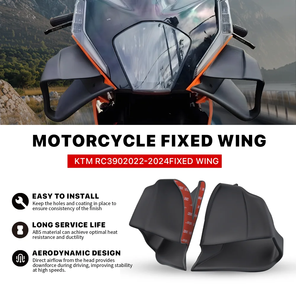 For KTM RC390 RC 390 MotoGP RC16 RC8C the same fuselage fixed wing spoiler lower shroud front wing 2022-2025