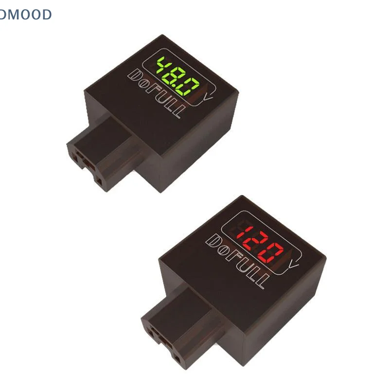 2 In 1 E-Bike Digital Voltmeter DC 30-200V Waterproof Voltage Display USB Fast Charger Adapter for Electric Motorcycle Scooter