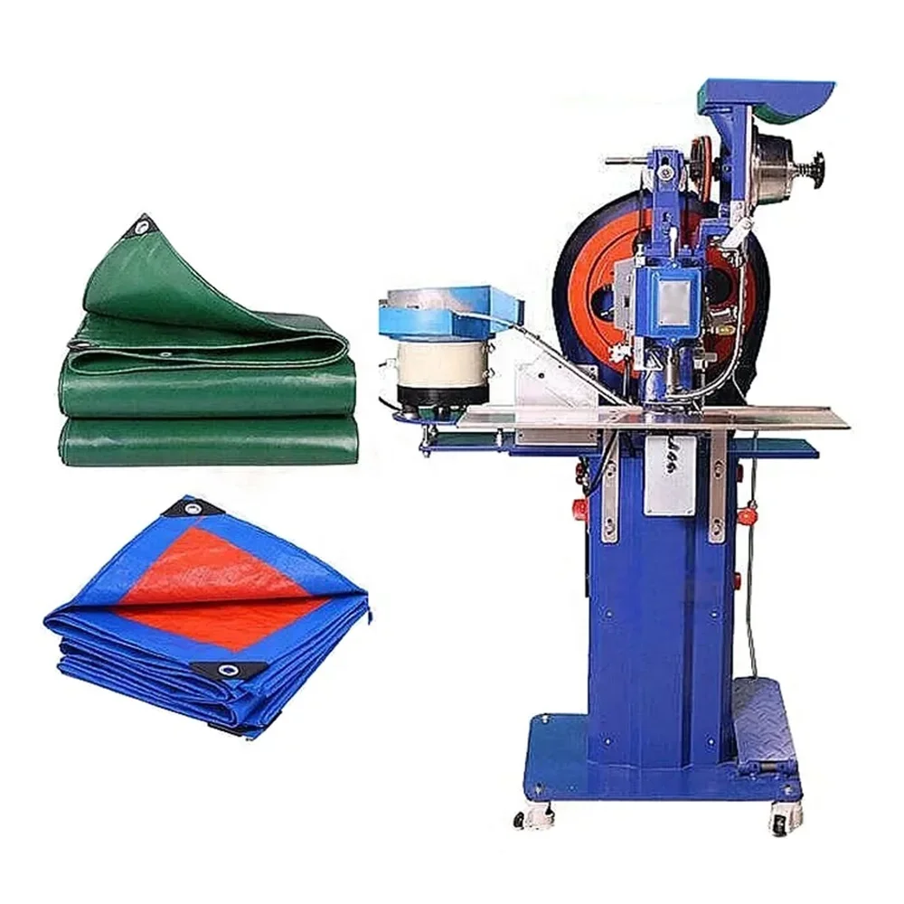 Fully Automatic Shower Curtain Metal Grommet Punching Machine Eyelet Punching Equipment for Fabric Leather Textile Processing