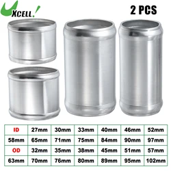 UXCELL 2PCS 27mm-97mm ID 32mm-102mm OD Car Adapter Joiner Pipe Universal 76mm Length Connector Tubing Adapter Aluminum Alloy